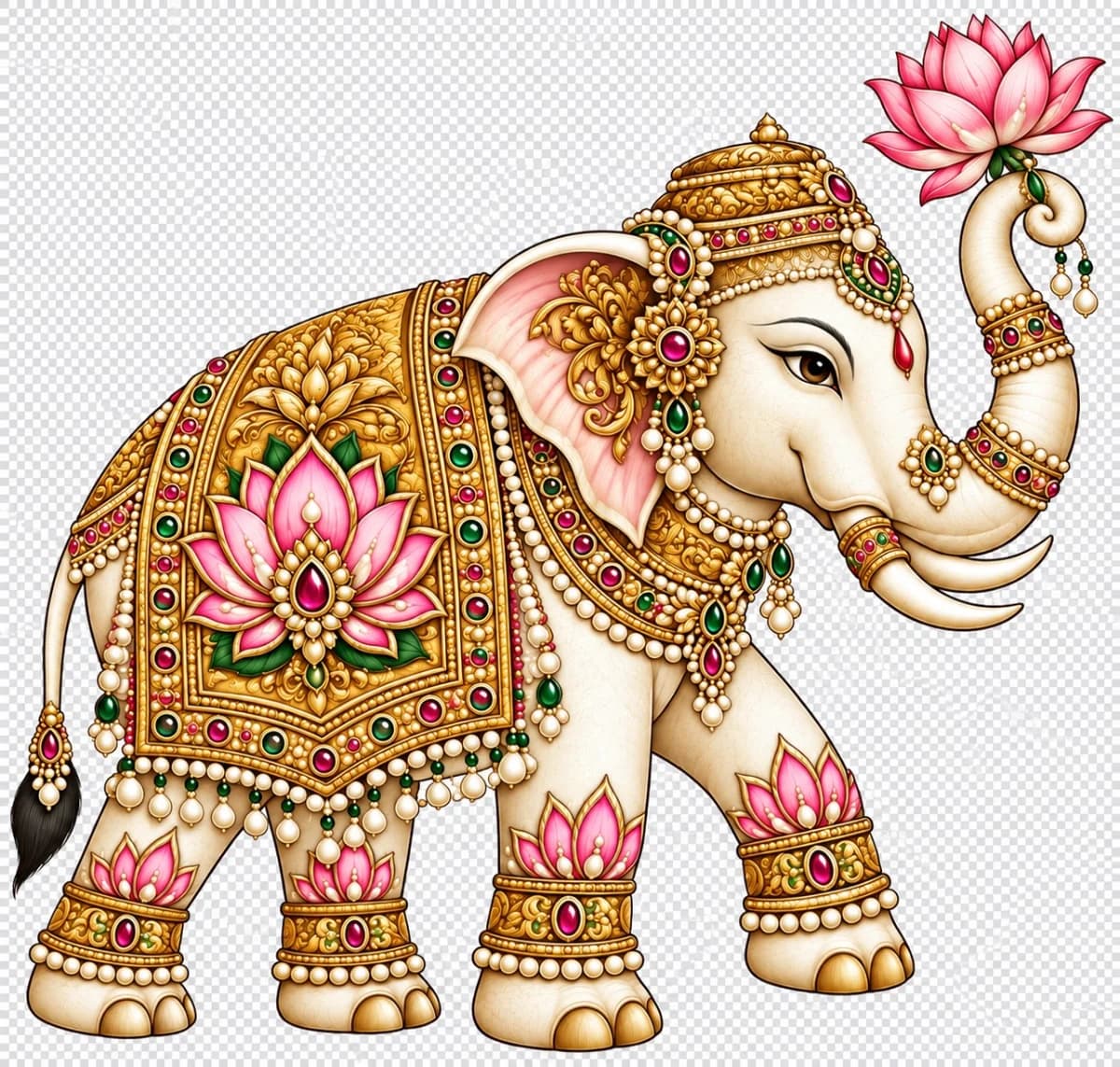 Fabric stickers - Royal elephant-Right — image 1