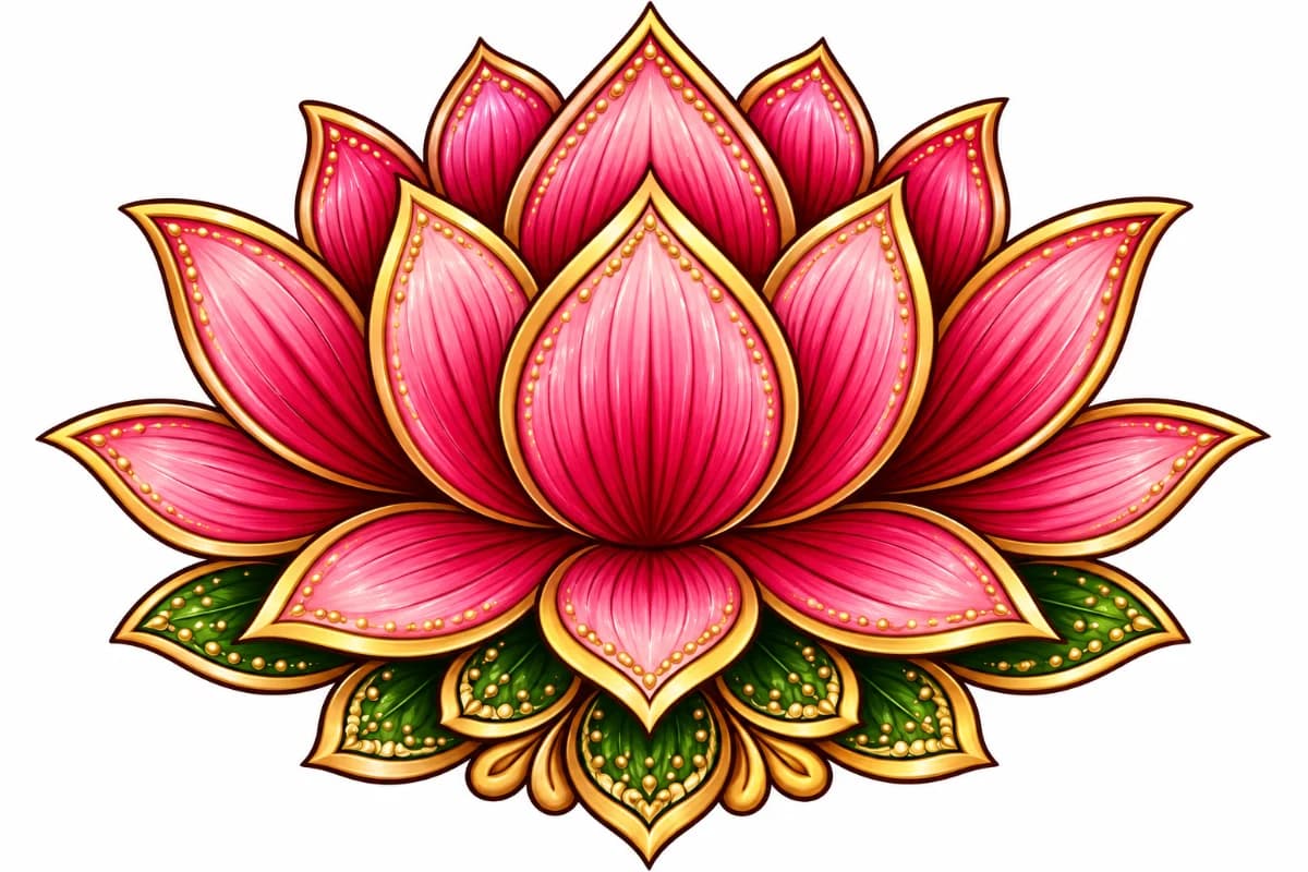 Fabric sticker - Lotus