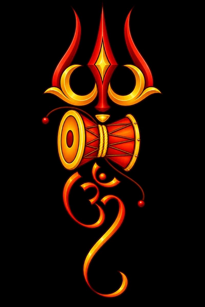 Fabric stickers - Trishool