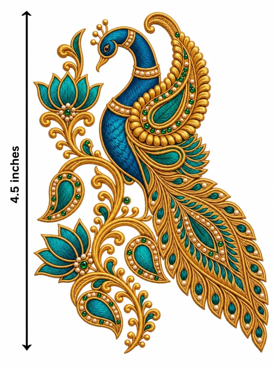 Fabric stickers - Peacock