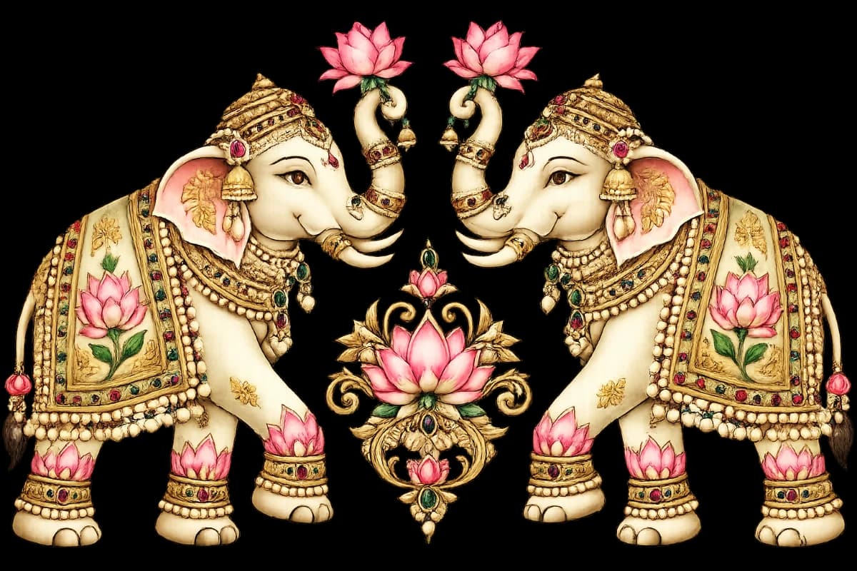 Fabric sticker - elephant 