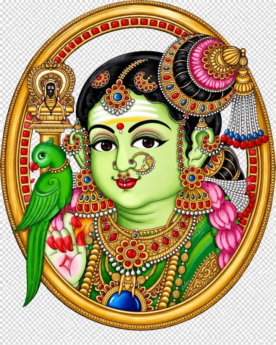 Fabric stickers - Meenakshi amman