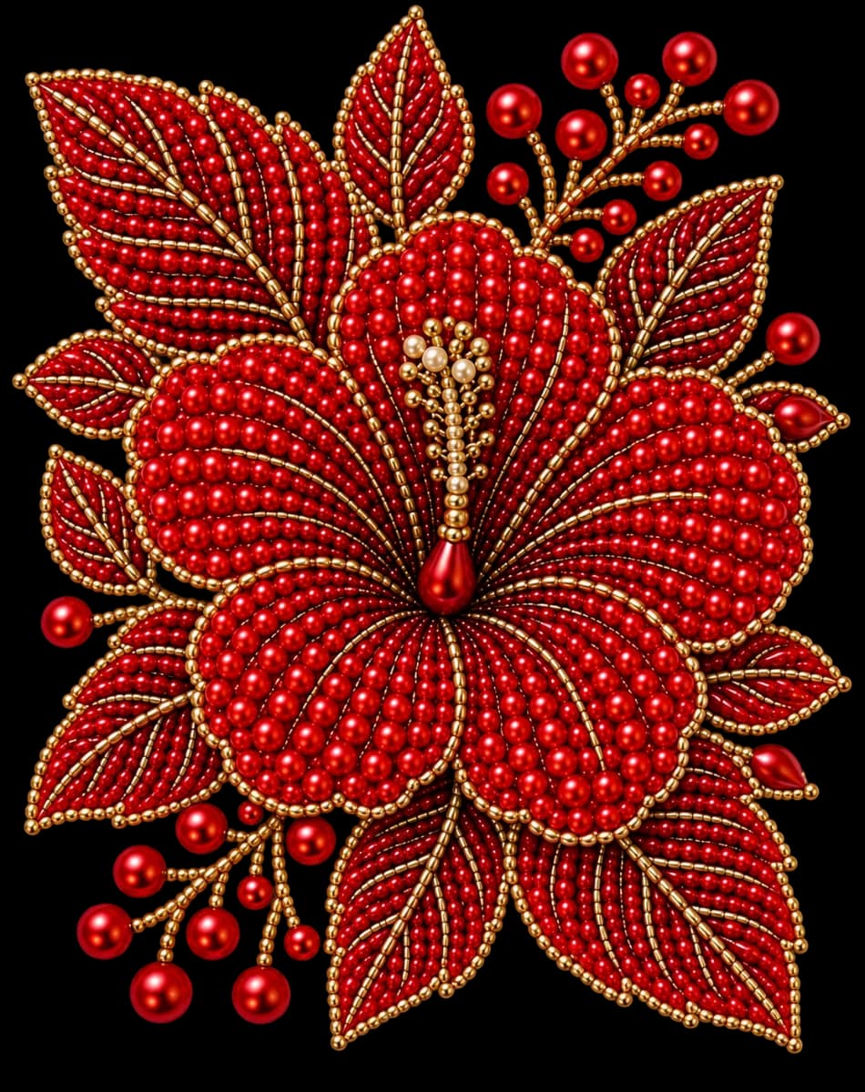 Fabric sticker - flower