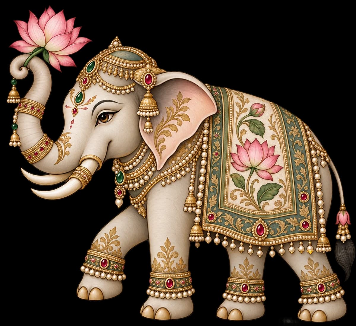 Fabric sticker- Royal elephant 