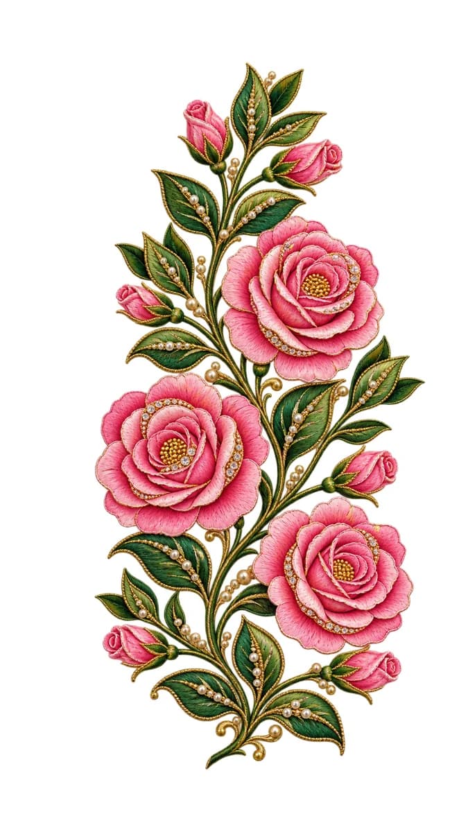 Fabric sticker - Roses — image 1