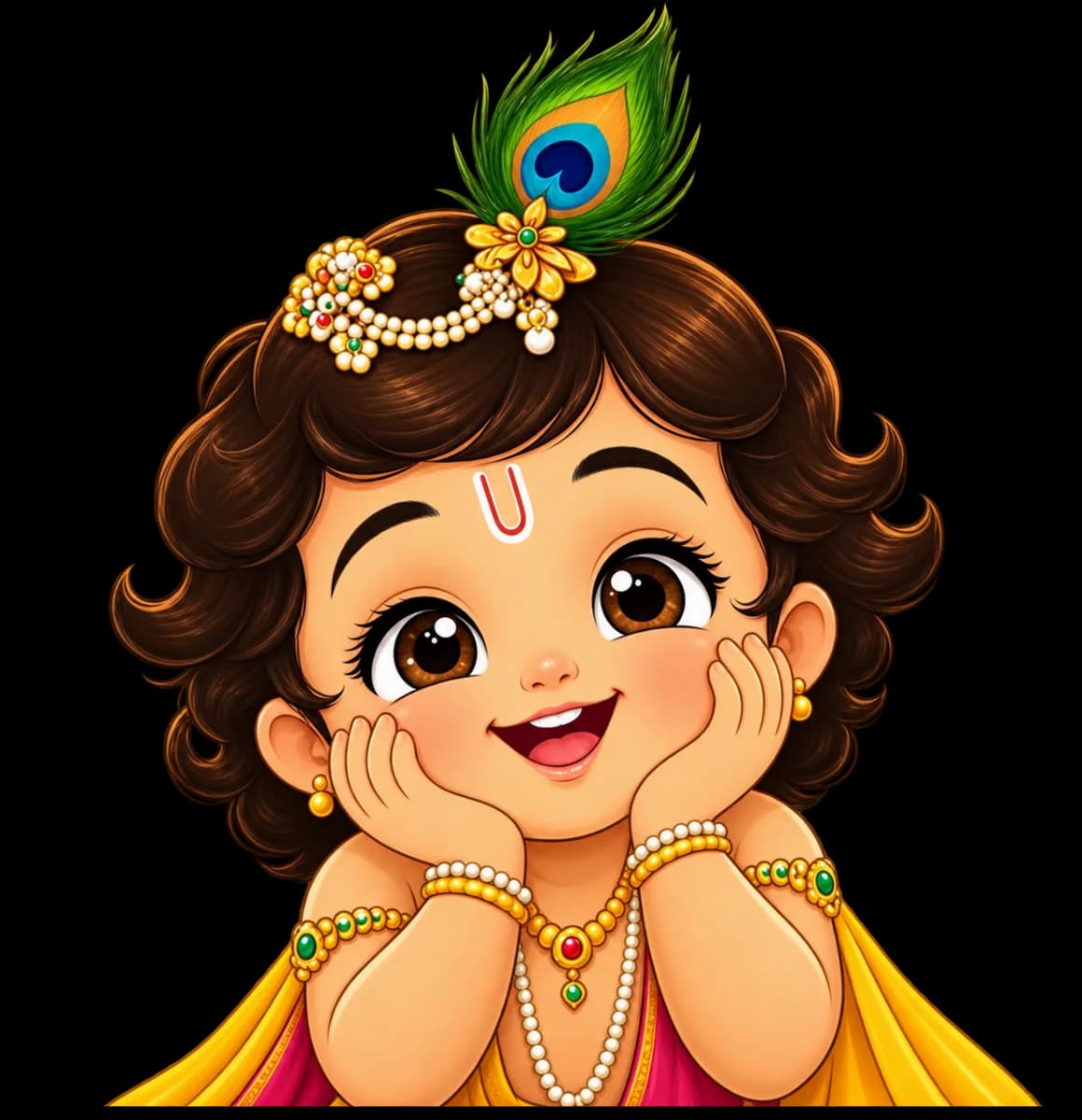 Fabric sticker - Krishnar