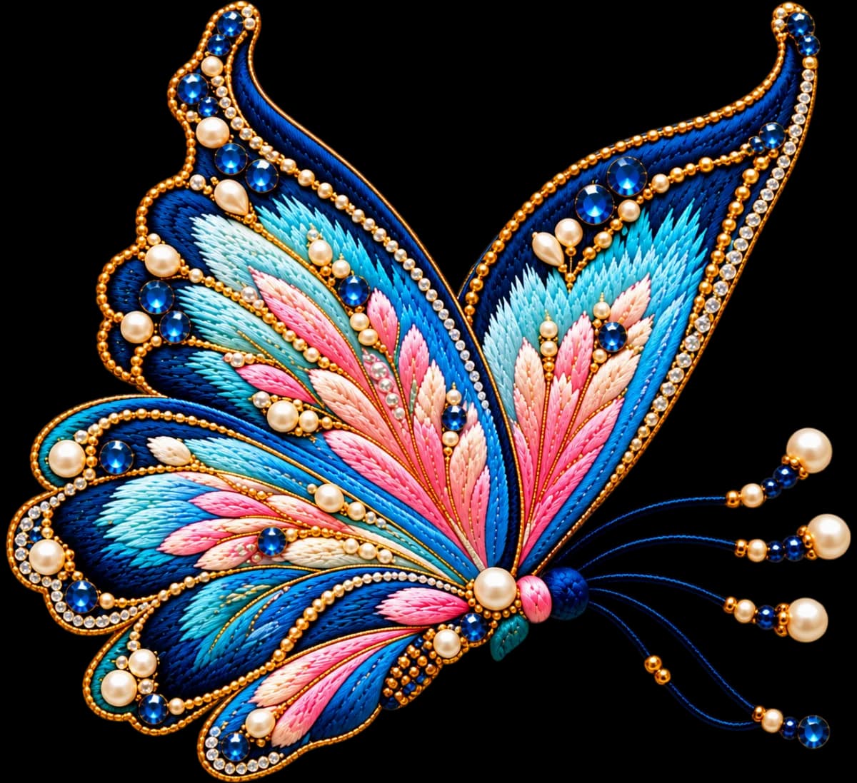 Fabric sticker- Butterfly left — image 1