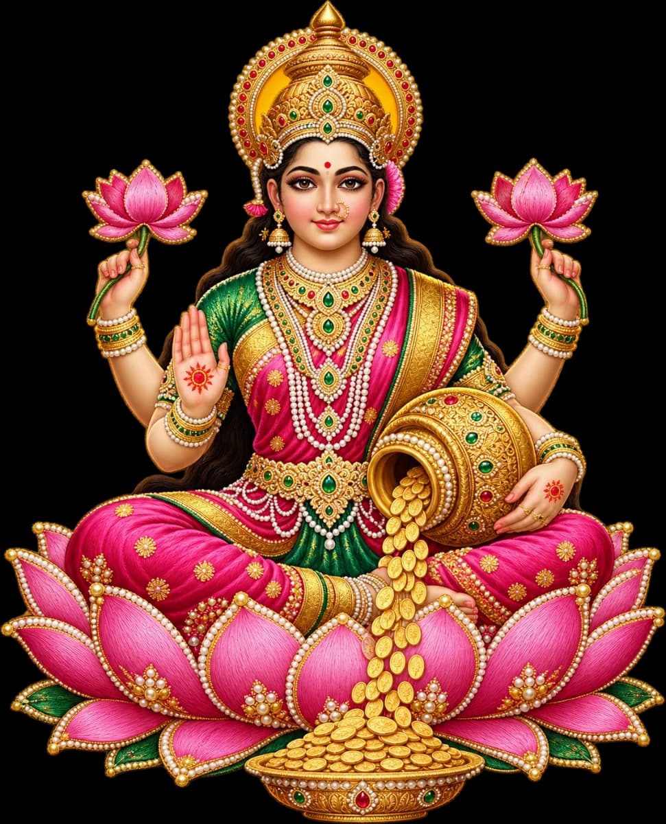 Fabric stickers - Saraswathi