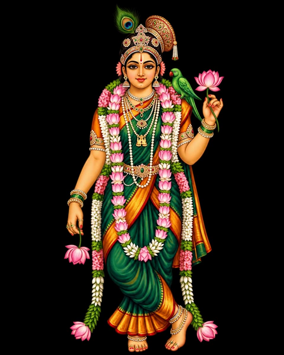 Fabric stickers - Meenakshi amman