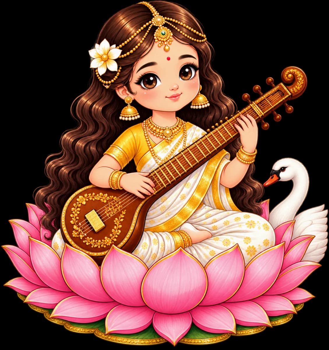 Fabric sticker - Saraswathi — image 1