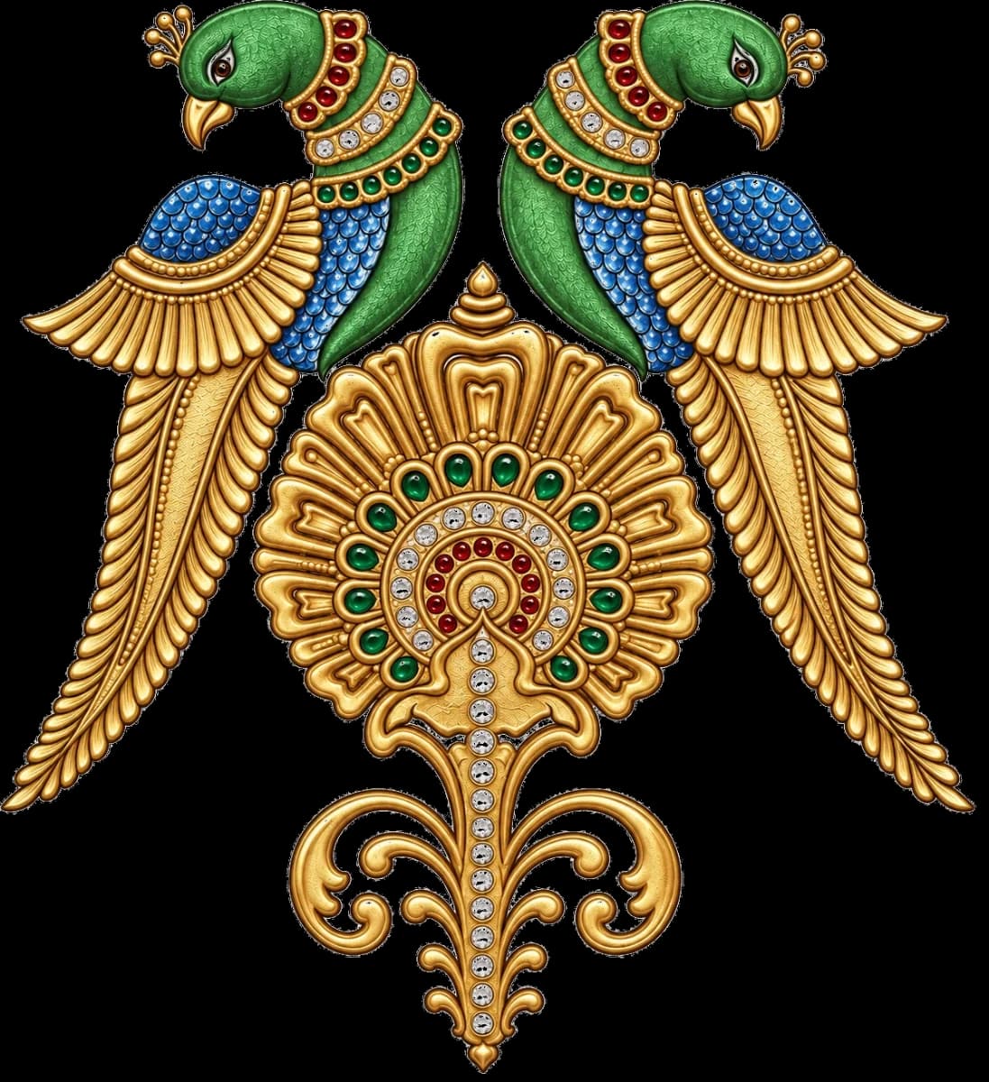 Fabric sticker - parrot