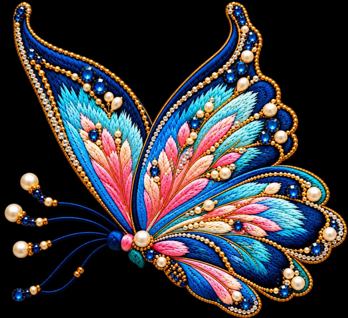 Fabtic stickers - Butterfly Right — image 1